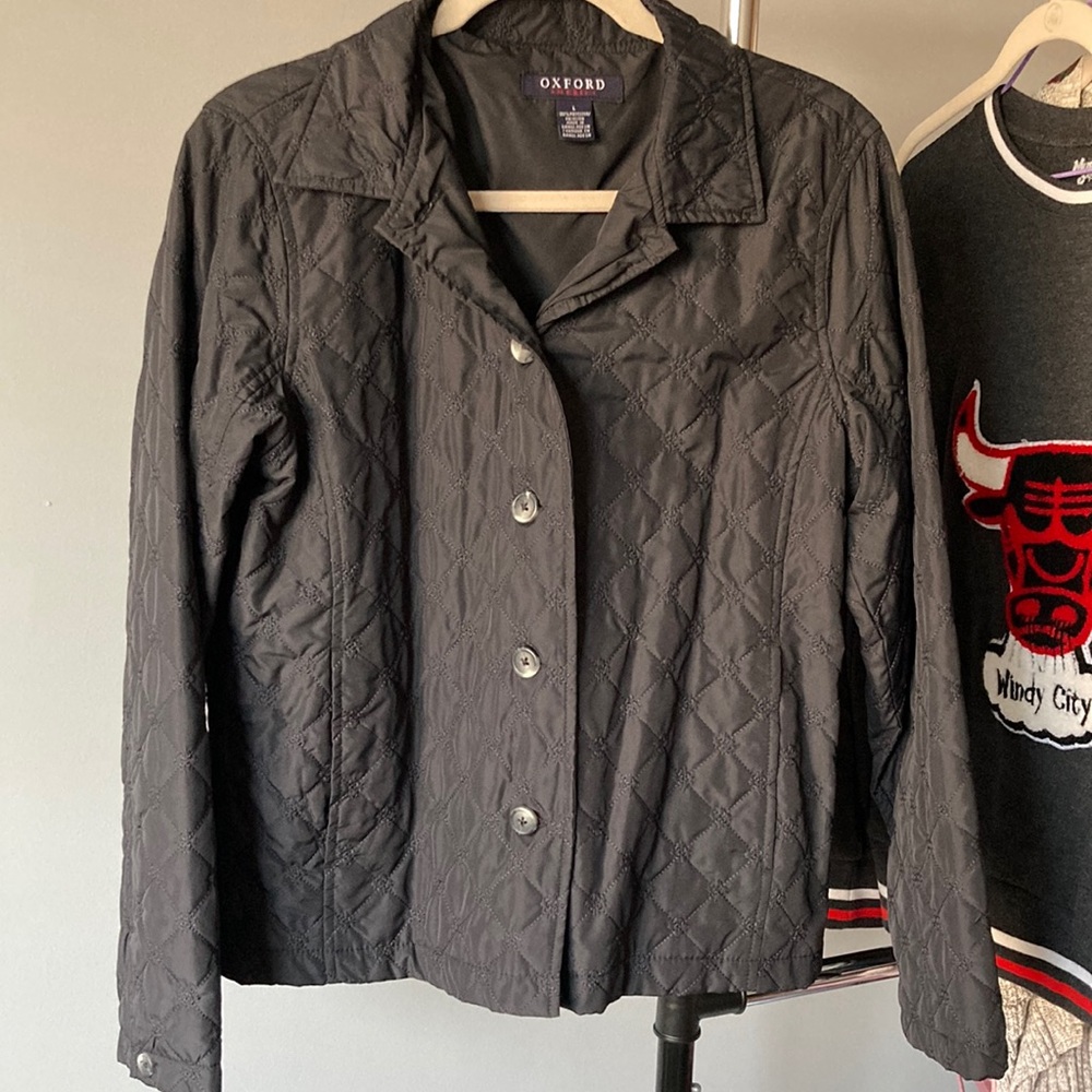 Oxford America Lightweight Quilted Jacket - Navy, Size Large